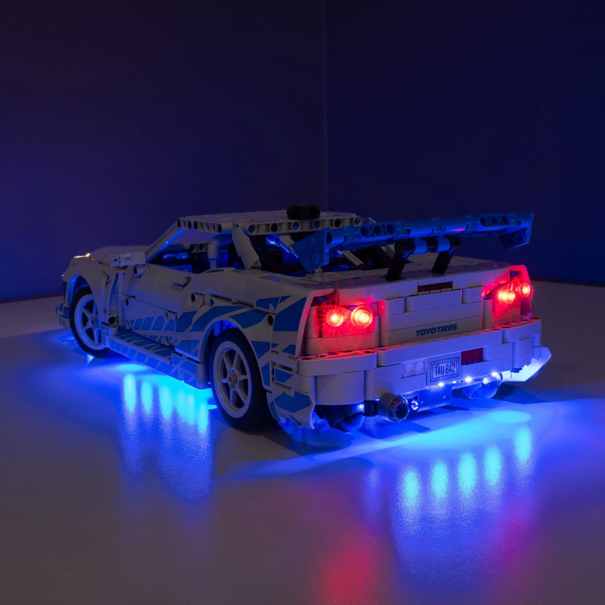 LEGO® 2 Fast 2 Furious Nissan Skyline GT-R (R34) Car #42210 DIY Light Bundle - Image 4
