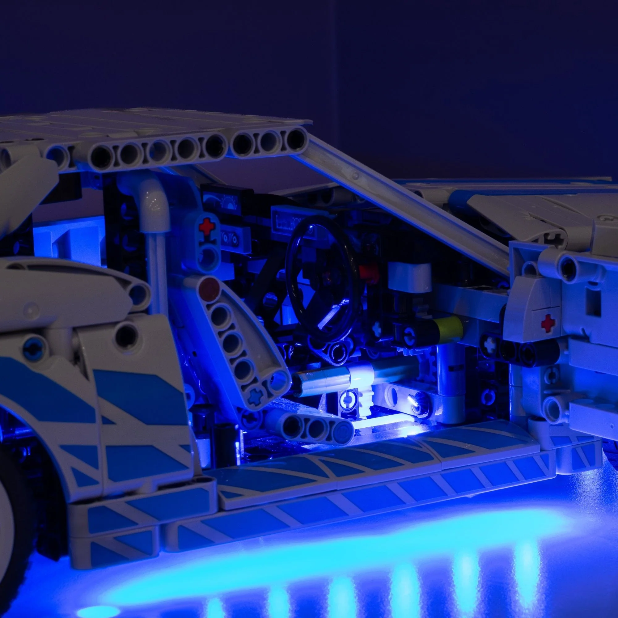 LEGO® 2 Fast 2 Furious Nissan Skyline GT-R (R34) Car #42210 DIY Light Bundle - Image 6