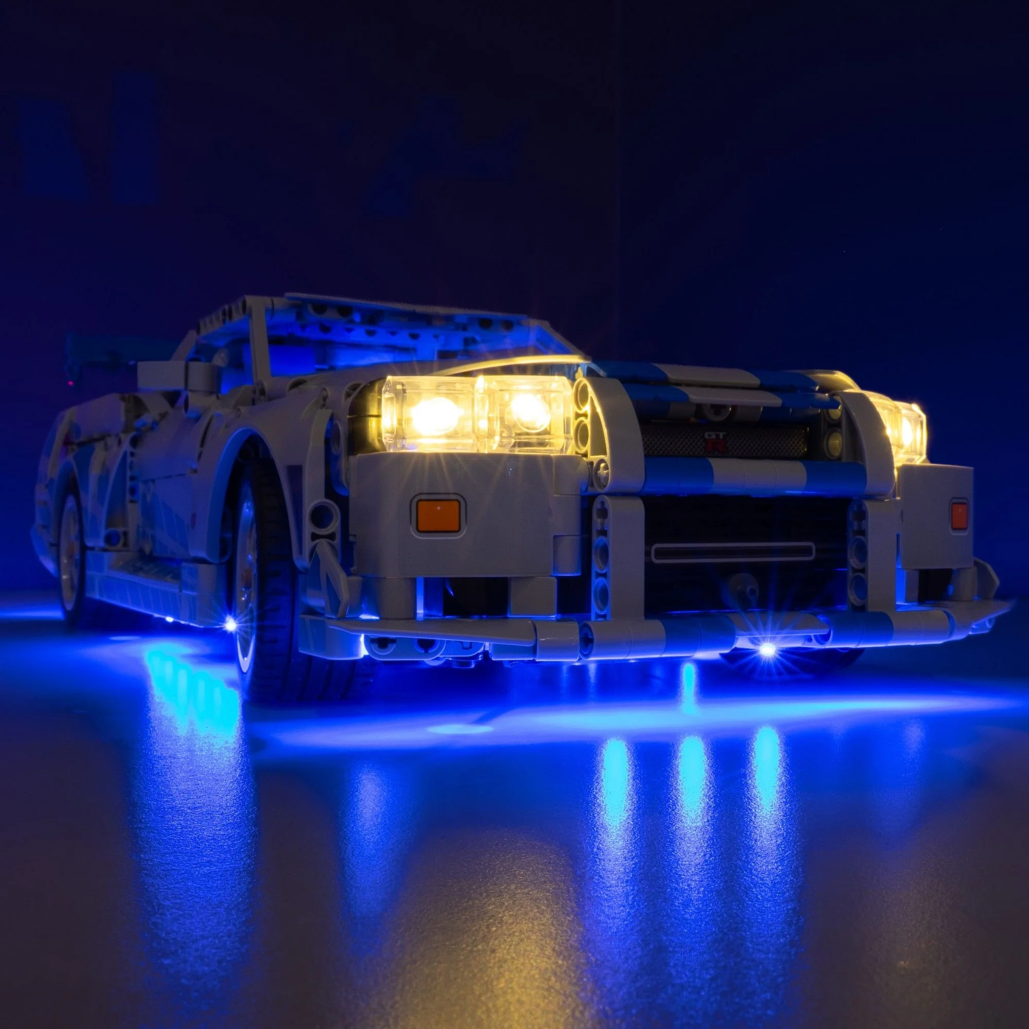 LEGO® 2 Fast 2 Furious Nissan Skyline GT-R (R34) Car #42210 DIY Light Bundle - Image 7