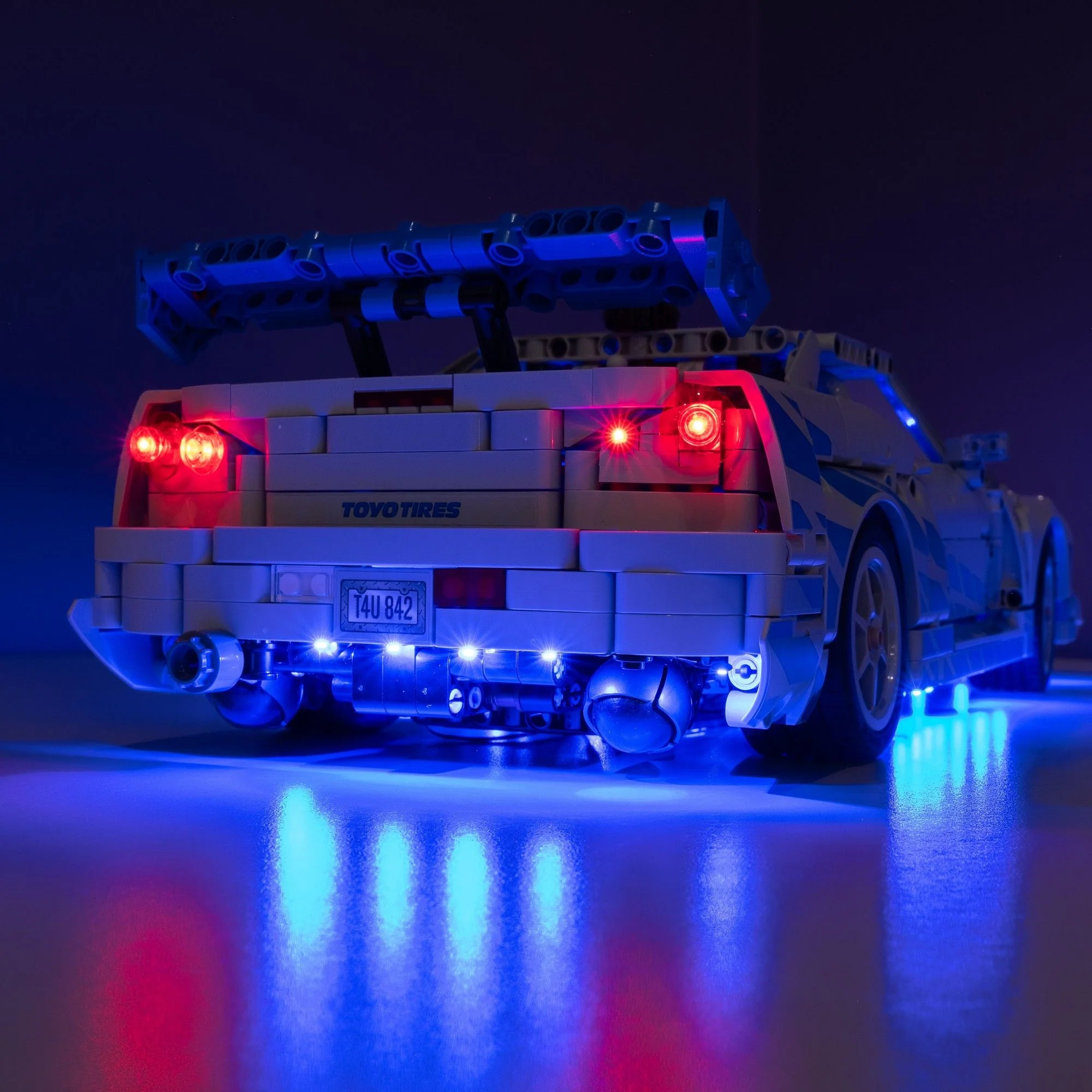 LEGO® 2 Fast 2 Furious Nissan Skyline GT-R (R34) Car #42210 DIY Light Bundle - Image 8