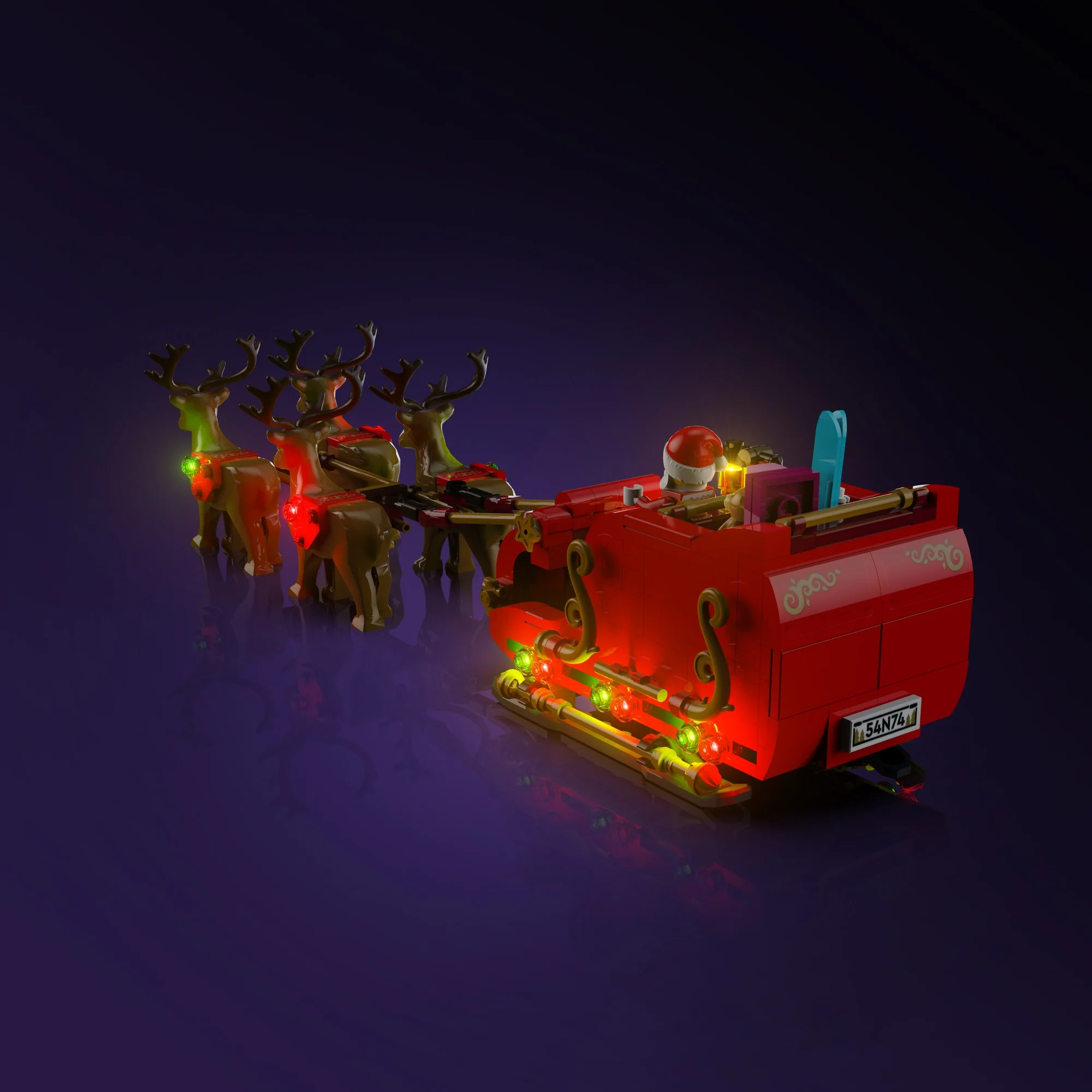 Light Kit for LEGO® Santa's Sleigh #40499 - Image 7