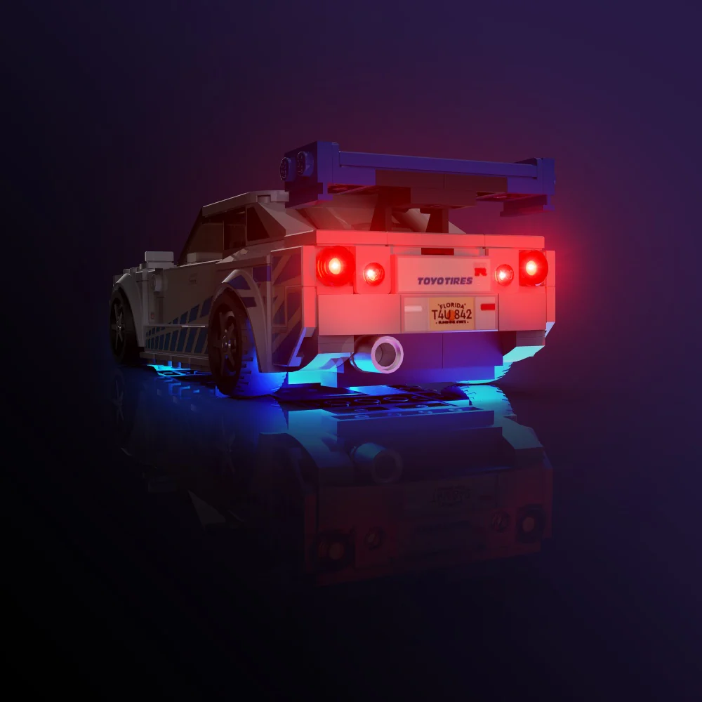 Light Kit for LEGO® Speed Champions 2 Fast 2 Furious Nissan Skyline GT-R (R34) #76917 - Image 5