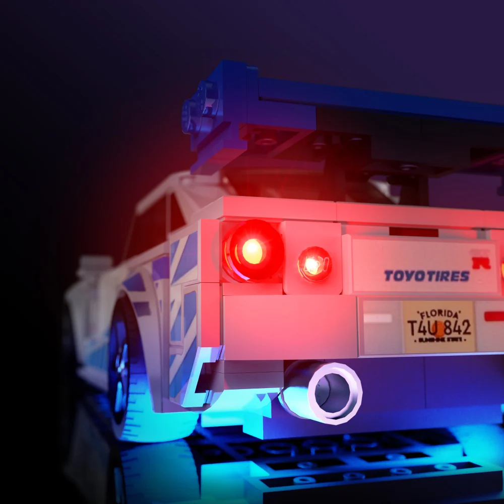 Light Kit for LEGO® Speed Champions 2 Fast 2 Furious Nissan Skyline GT-R (R34) #76917 - Image 7