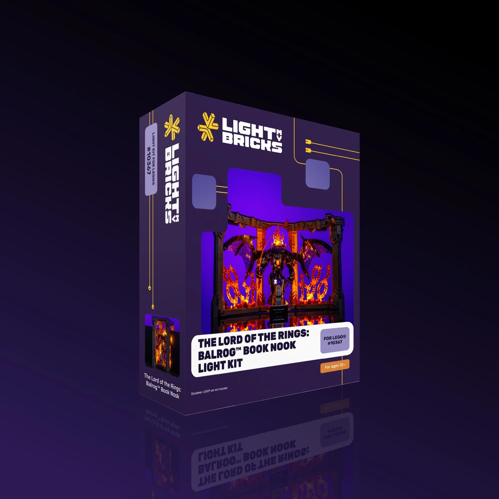 Light Kit for LEGO® The Lord of the Rings Balrog™ Book Nook #10367 - Image 12