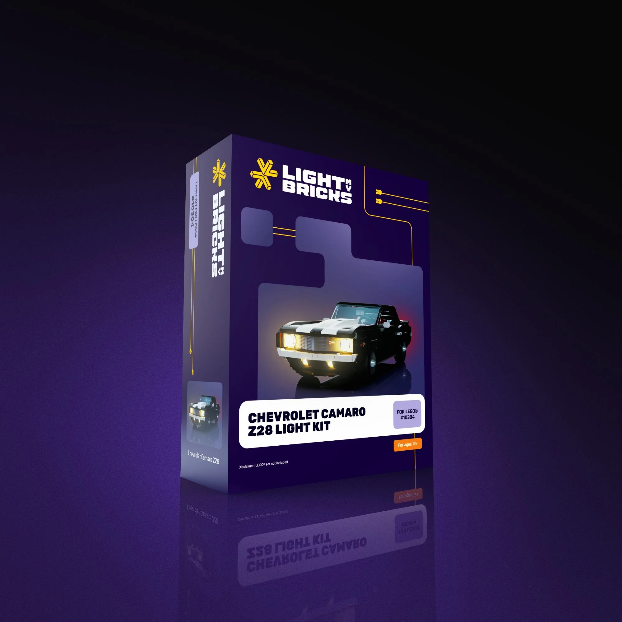 Light Kit for LEGO® Chevrolet Camaro Z28 #10304 - Image 11