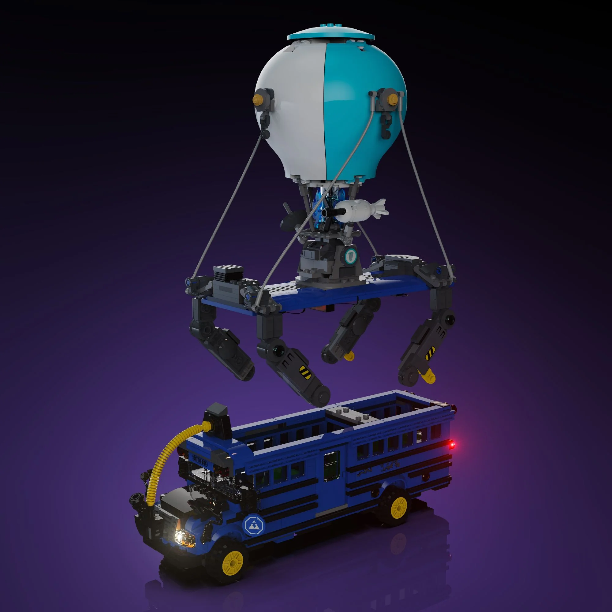 Light Kit for LEGO® Fortnite Battle Bus #77073 - Image 9