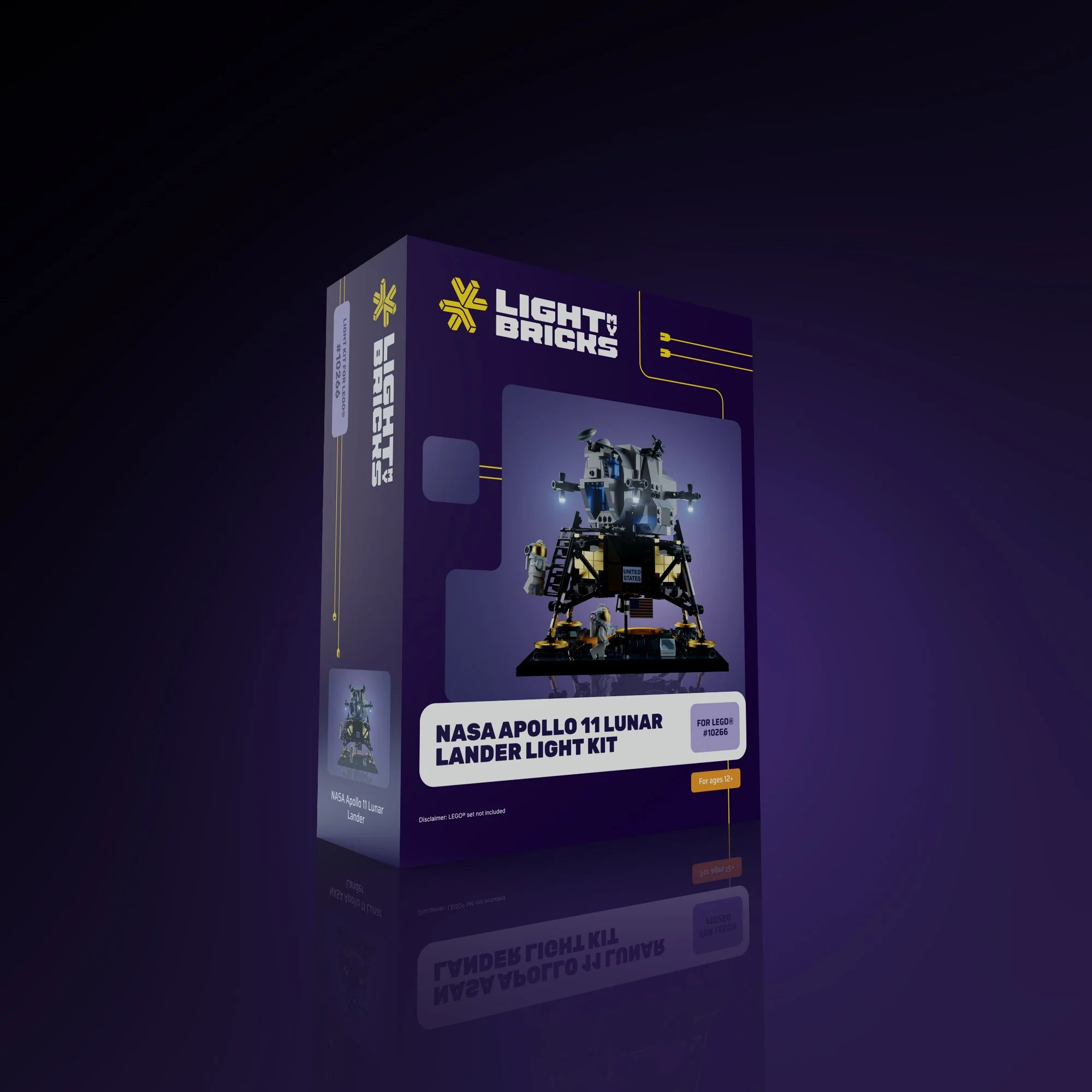 Light Kit for LEGO® NASA Apollo 11 Lunar Lander #10266 - Image 10