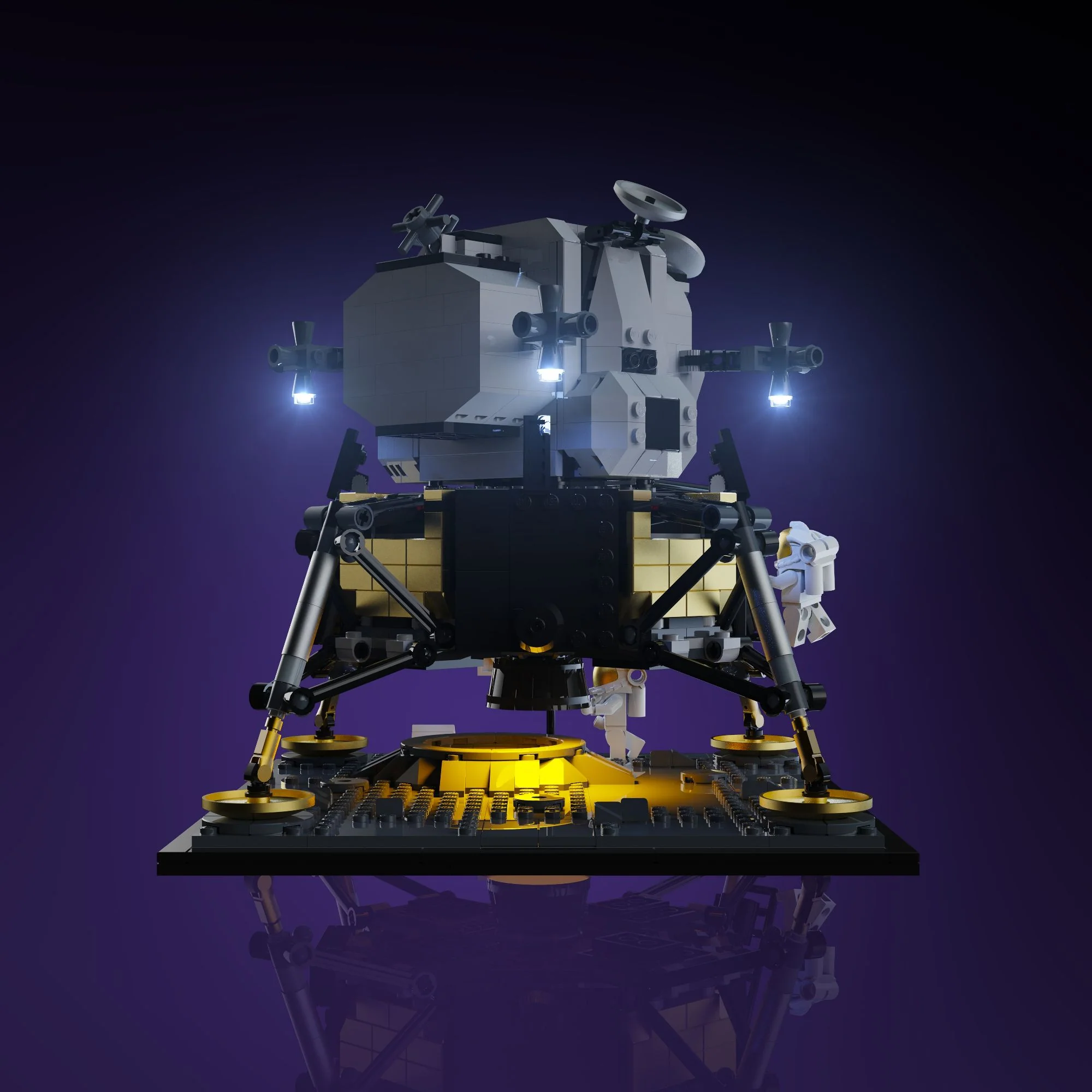 Light Kit for LEGO® NASA Apollo 11 Lunar Lander #10266 - Image 6