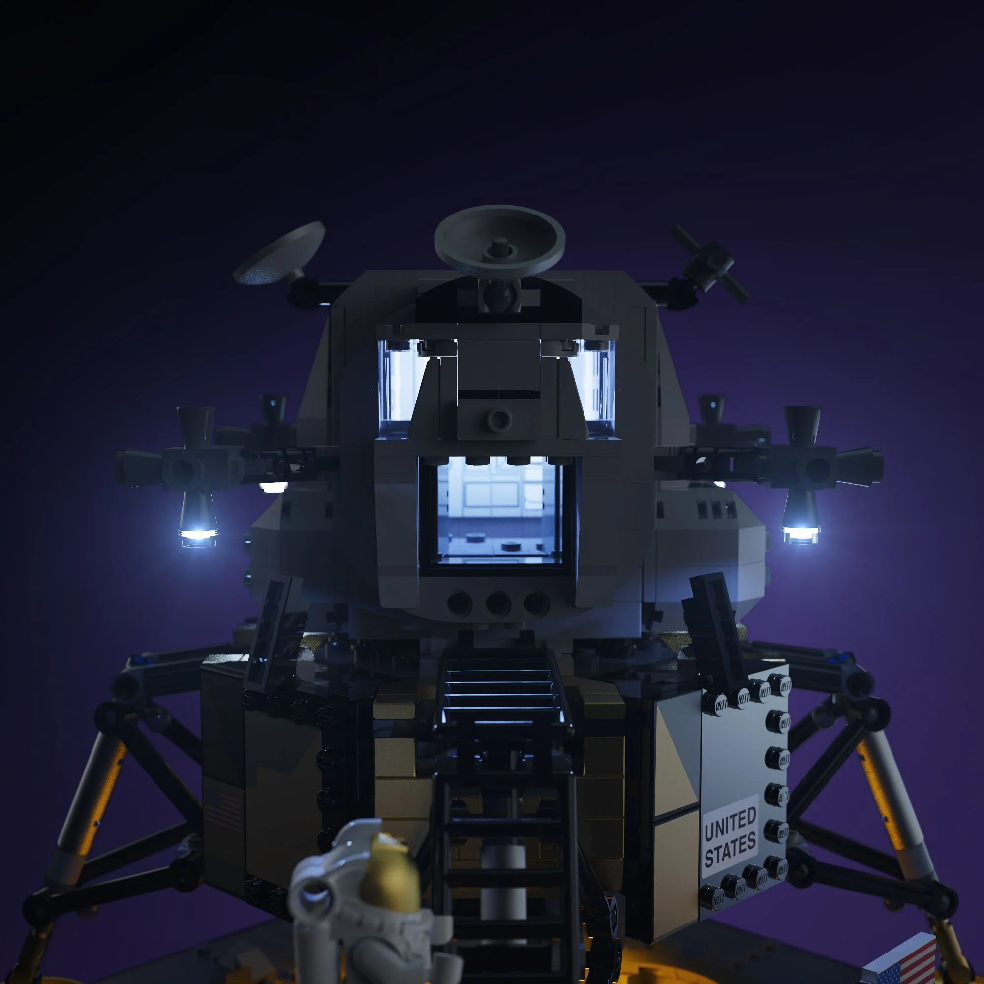 Light Kit for LEGO® NASA Apollo 11 Lunar Lander #10266 - Image 7