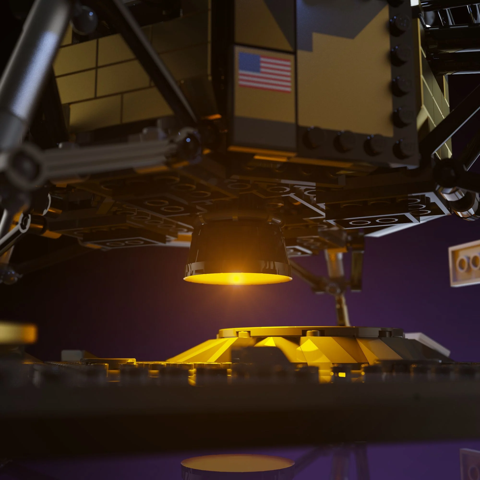 Light Kit for LEGO® NASA Apollo 11 Lunar Lander #10266 - Image 8